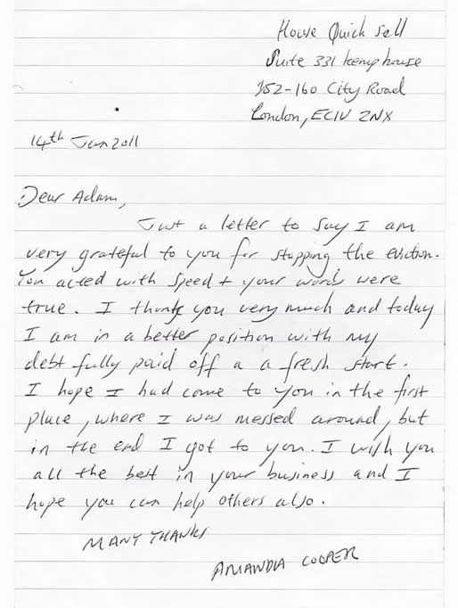 Another letter from a happy customer - Amanda